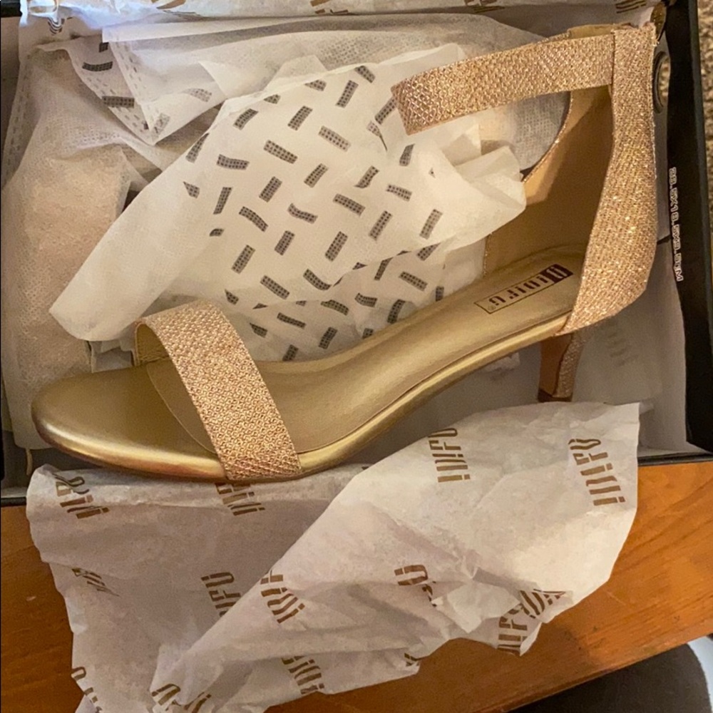 Sparkly low height high heel
